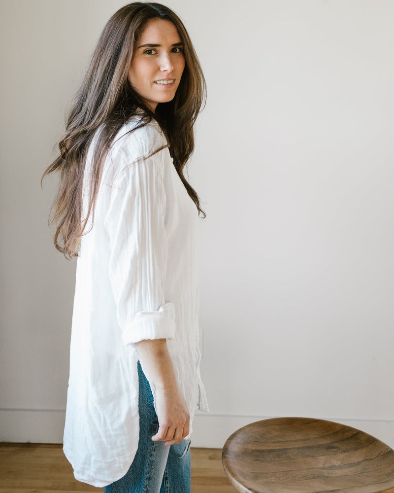 CP Shades Clothing Marella Tunic - Double Cttn Gauze in White