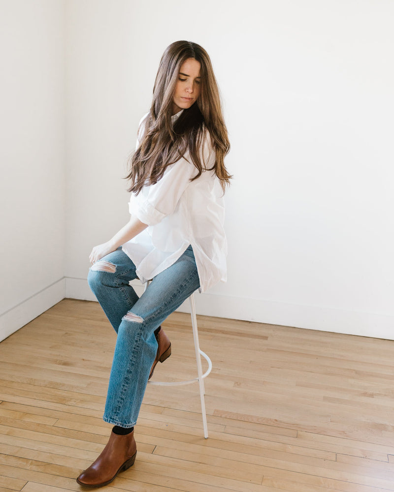 CP Shades Clothing Marella Tunic - Micro Cord in White