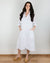 CP Shades Clothing Maxi Shirtdress in White Linen