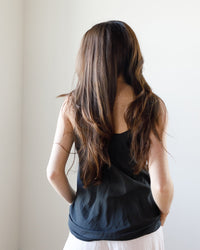 CP Shades Milla Tank in Black Cotton Silk 