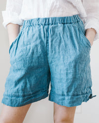 CP Shades Clothing Piper Shorts in Bleach Indigo Twill