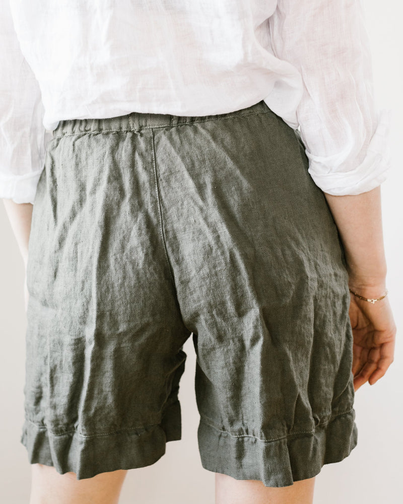 CP Shades Clothing Piper Shorts in Millstone HW Linen Twill