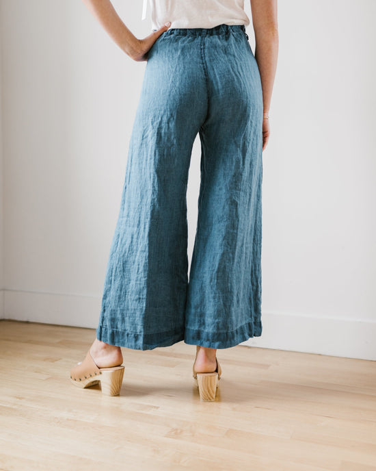 CP Shades Polly Wide Leg Pant - HW Bleach Indigo Twill 