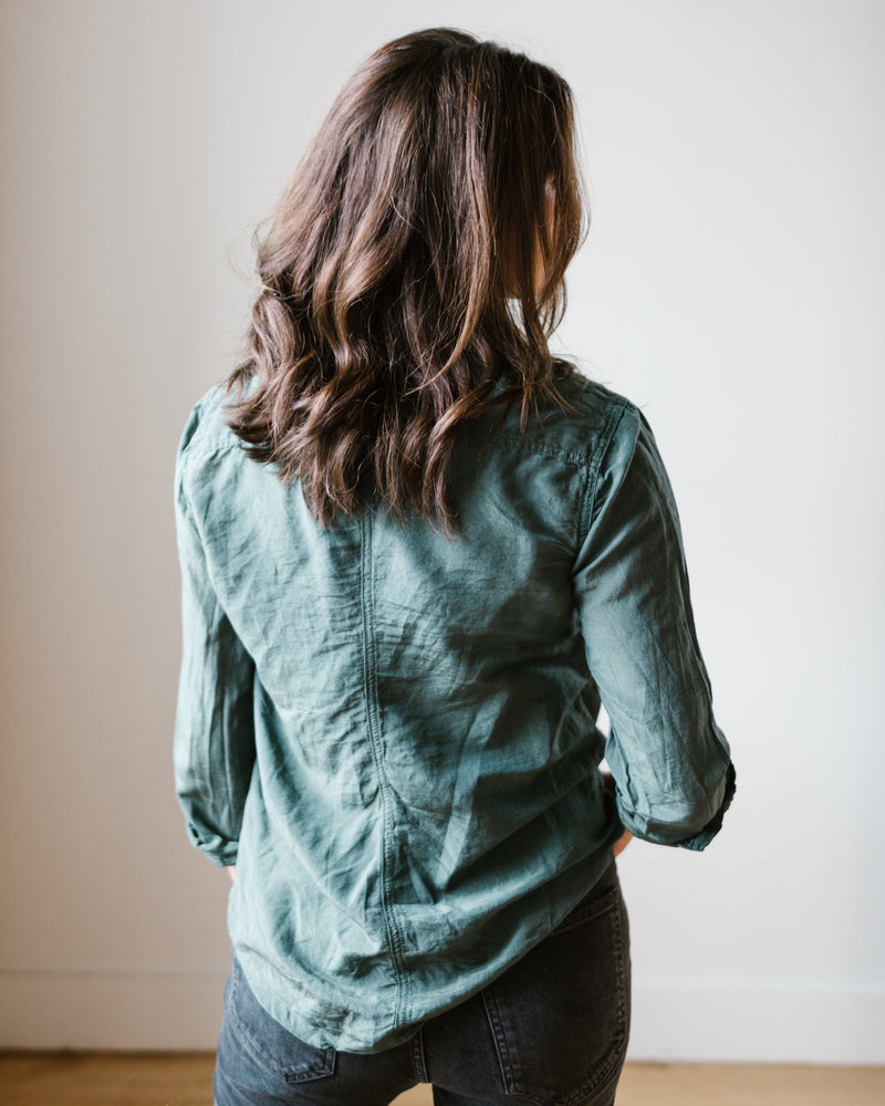 CP Shades Clothing Sloane Blouse in Millstone Cotton Silk