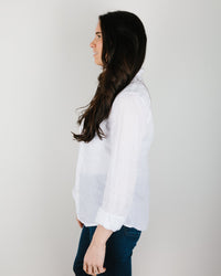 CP Shades Sloane Blouse in White Linen 
