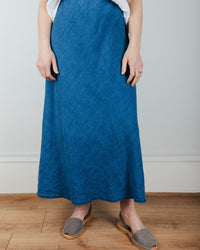 CP Shades Tanya Bias Cut Skirt in Bleach Indigo Twill 