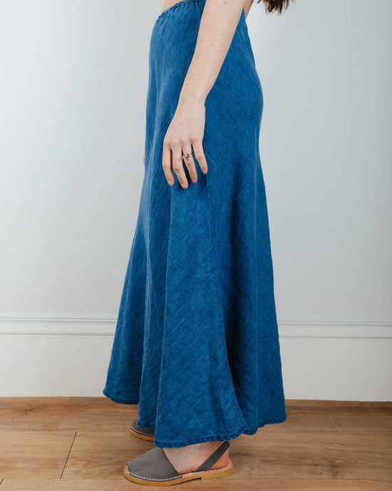 CP Shades Tanya Bias Cut Skirt in Bleach Indigo Twill 
