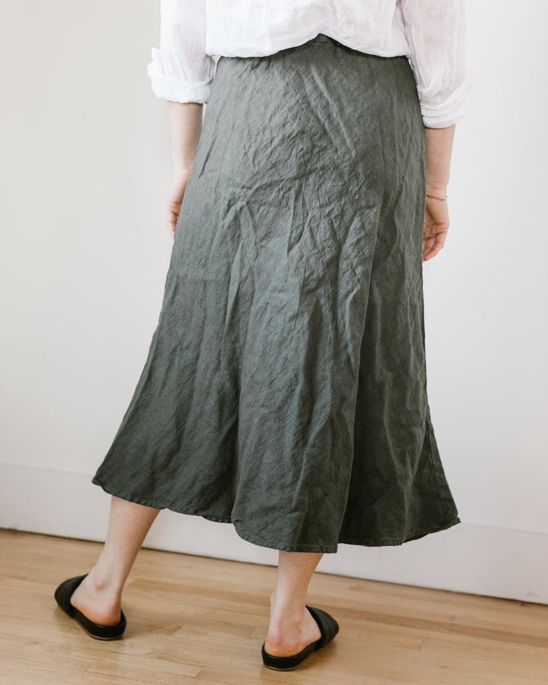 CP Shades Clothing Tanya Skirt in Millstone HW Linen Twill