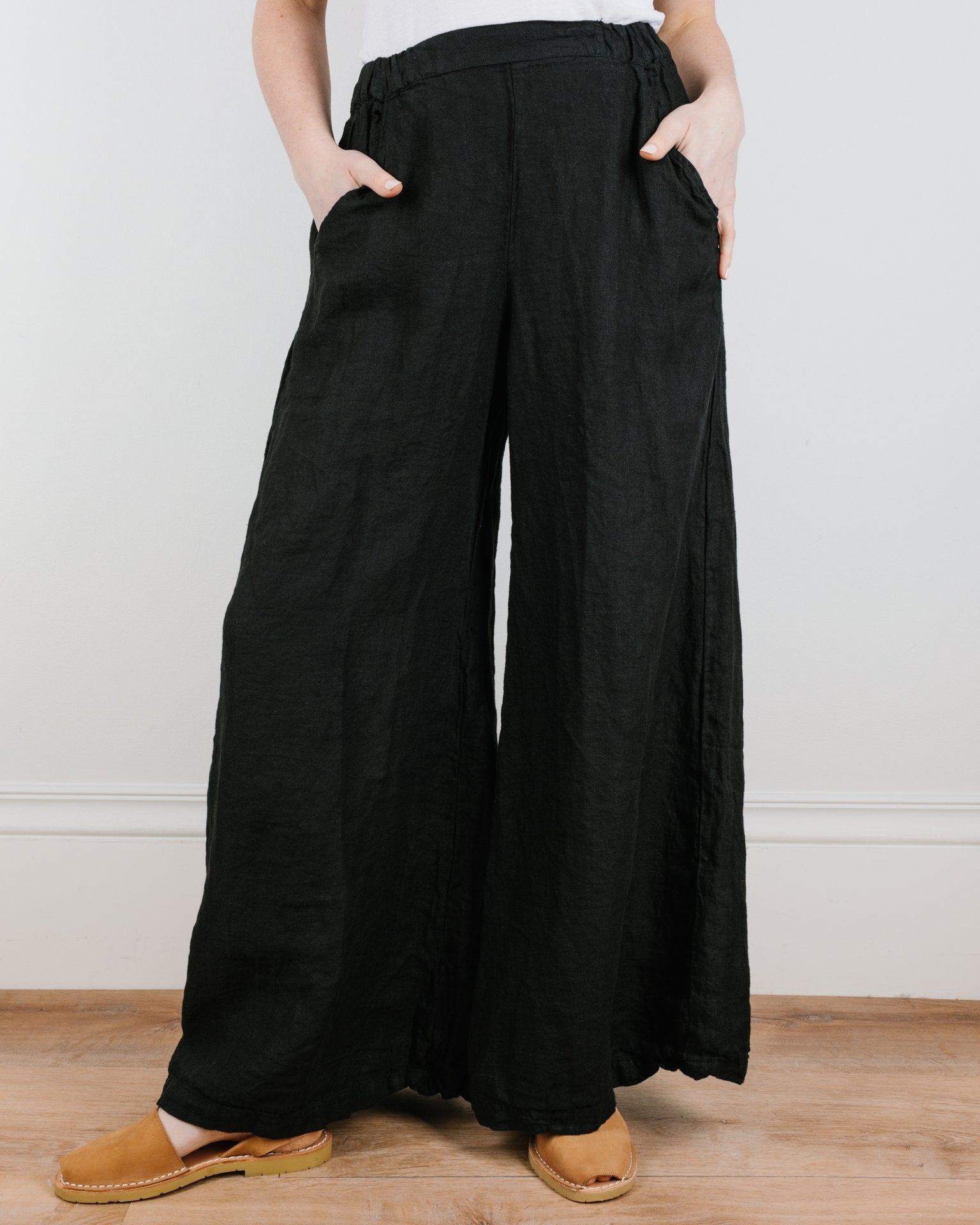 Wendy Pant in Black Heavy Weight Linen