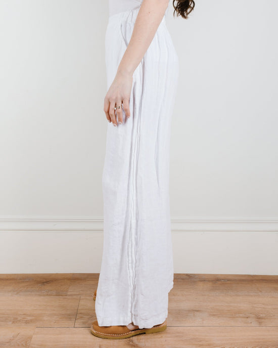 CP Shades Wendy Pant in White Heavy Weight Linen 