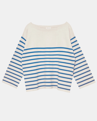 Demylee Clothing Barid Stripe Sweater in Natural Nondye/Blue