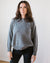 Demylee Clothing Gigi Easy Fit Crew Sweater in Med Heather Grey