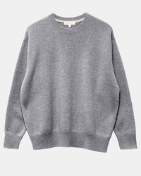 Demylee Clothing Gigi Easy Fit Crew Sweater in Med Heather Grey