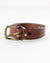 Depalma Handsewn Accessories 1 inch Mon Senor Belt in Bark w/ Brass