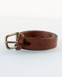 Depalma Handsewn 1 inch Mon Senor Belt in Tobacco w/ Brass 