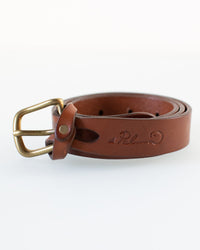 Depalma Handsewn 1 inch Mon Senor Belt in Tobacco w/ Brass 