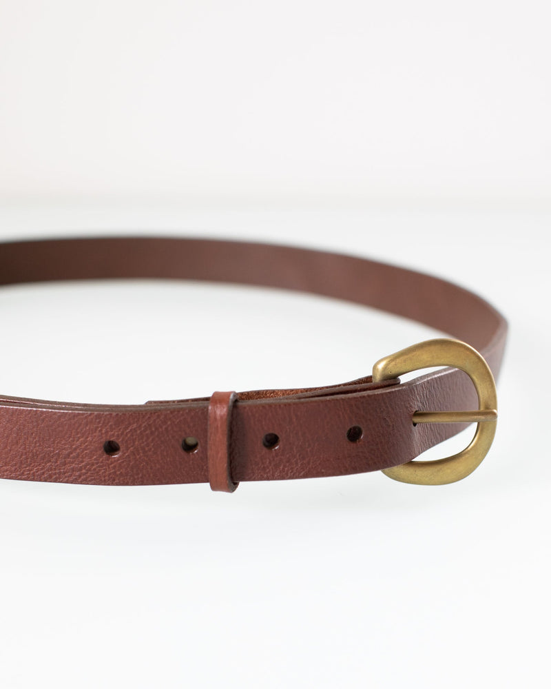 Depalma Handsewn Accessories CL 1 inch Belt in Bark/Brass
