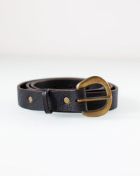 Depalma Handsewn Accessories CL 1 inch Belt in Black/Brass
