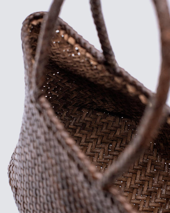 Dragon Diffusion Grace Basket - Small in Dark Brown 