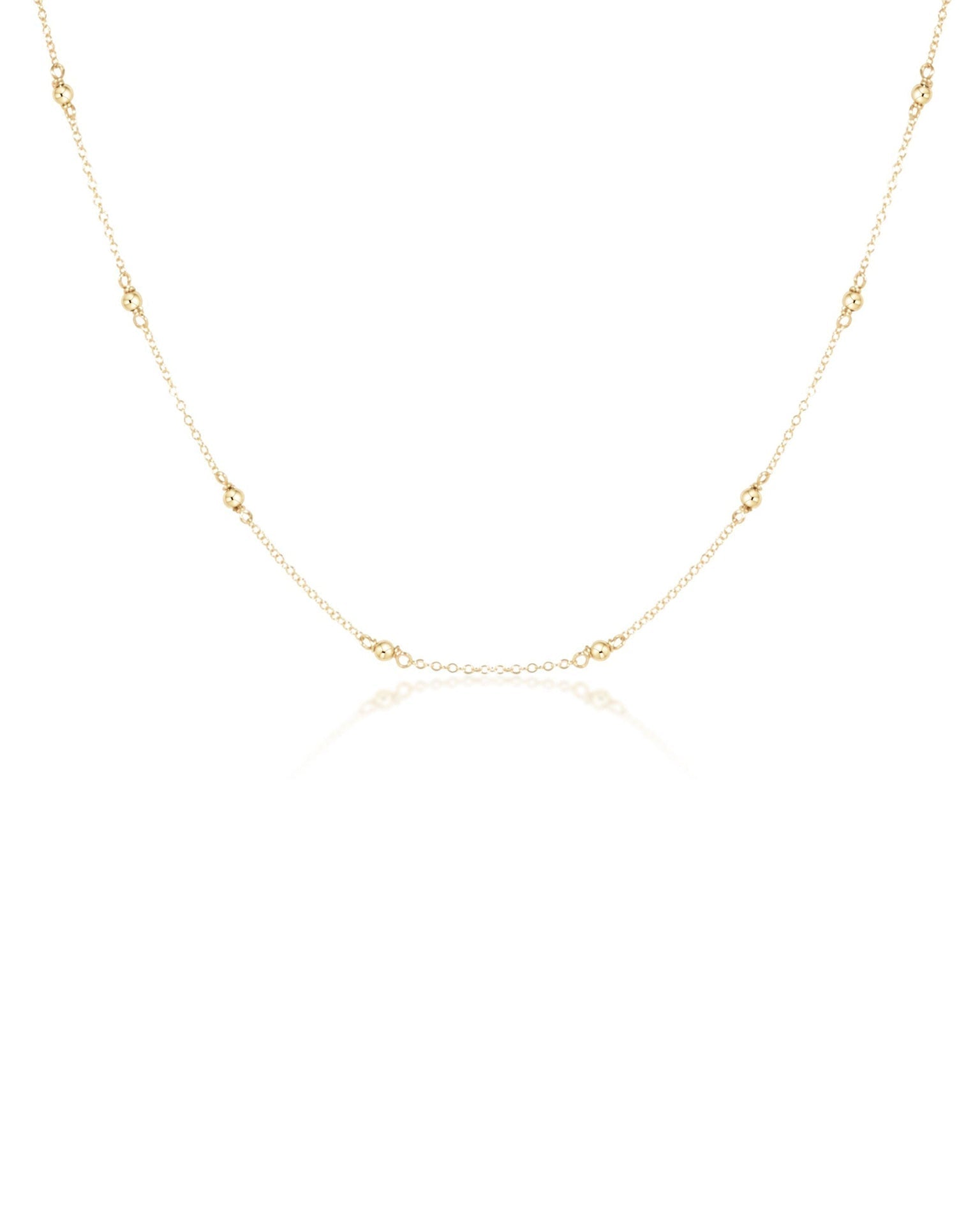 15" Choker Classic Gold 2.5mm Bead Necklace