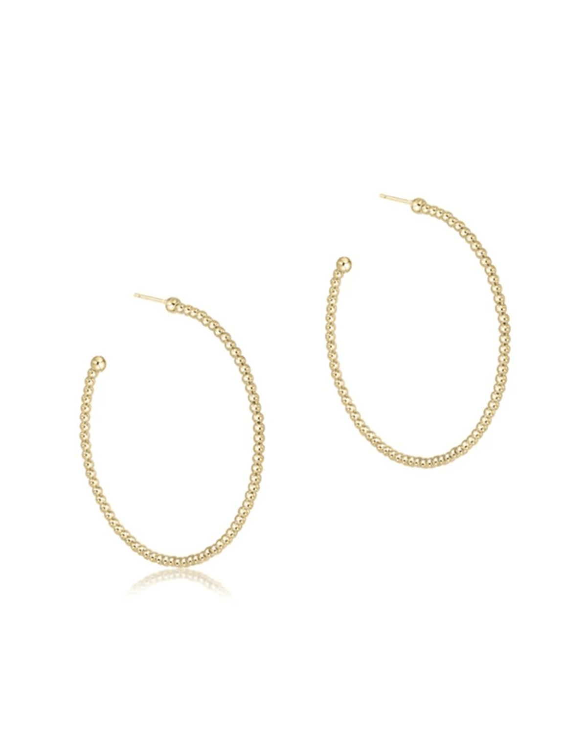 enewton Jewelry 14K Gold Filled Beaded Classic 1.25" Post Hoop - 2MM Gold