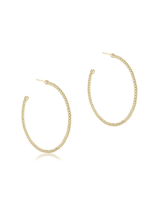 enewton Jewelry 14K Gold Filled Beaded Classic 1.25" Post Hoop - 2MM Gold