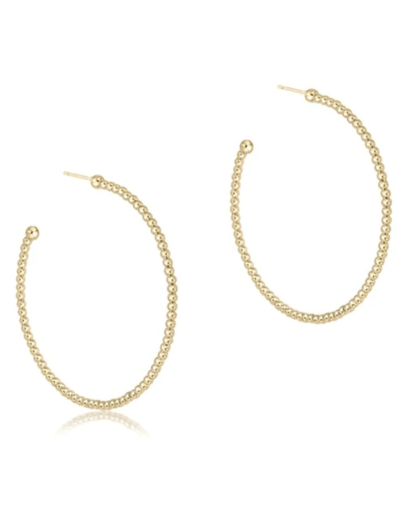 enewton Jewelry 14K Gold Filled Beaded Classic 1.75" Post Hoop - 2MM Gold