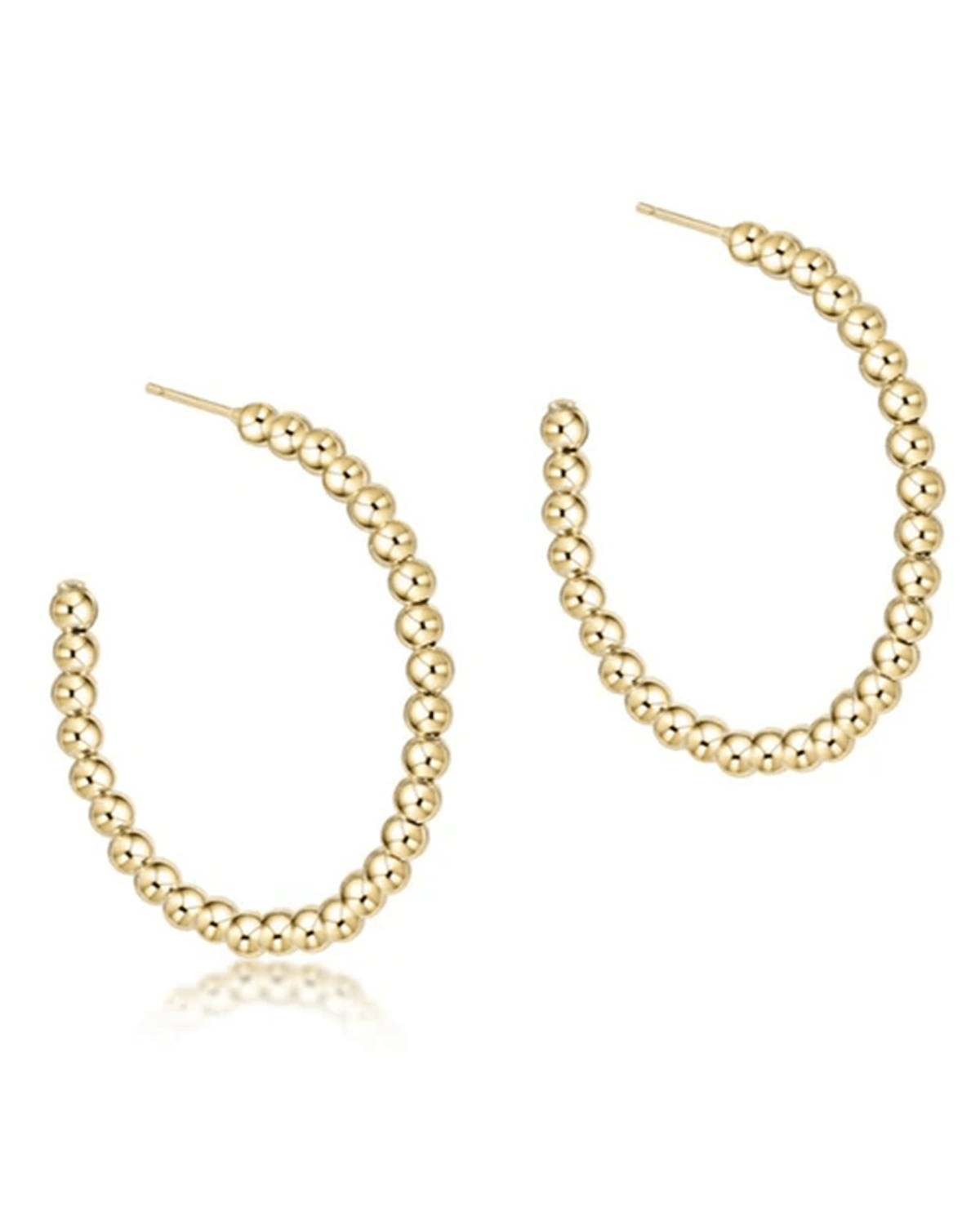 enewton Jewelry 14K Gold Filled Beaded Classic 1.75" Post Hoop - 3MM Gold