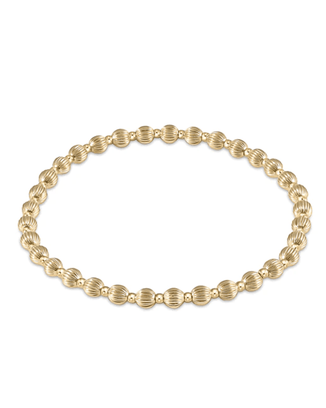 enewton Jewerly 14K Gold Filled Dignity Grateful Pattern 4mm Bead Bracelet - Gold