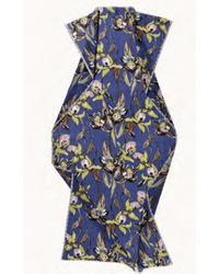 Épice Meadow Orchids Scarf in Blue 