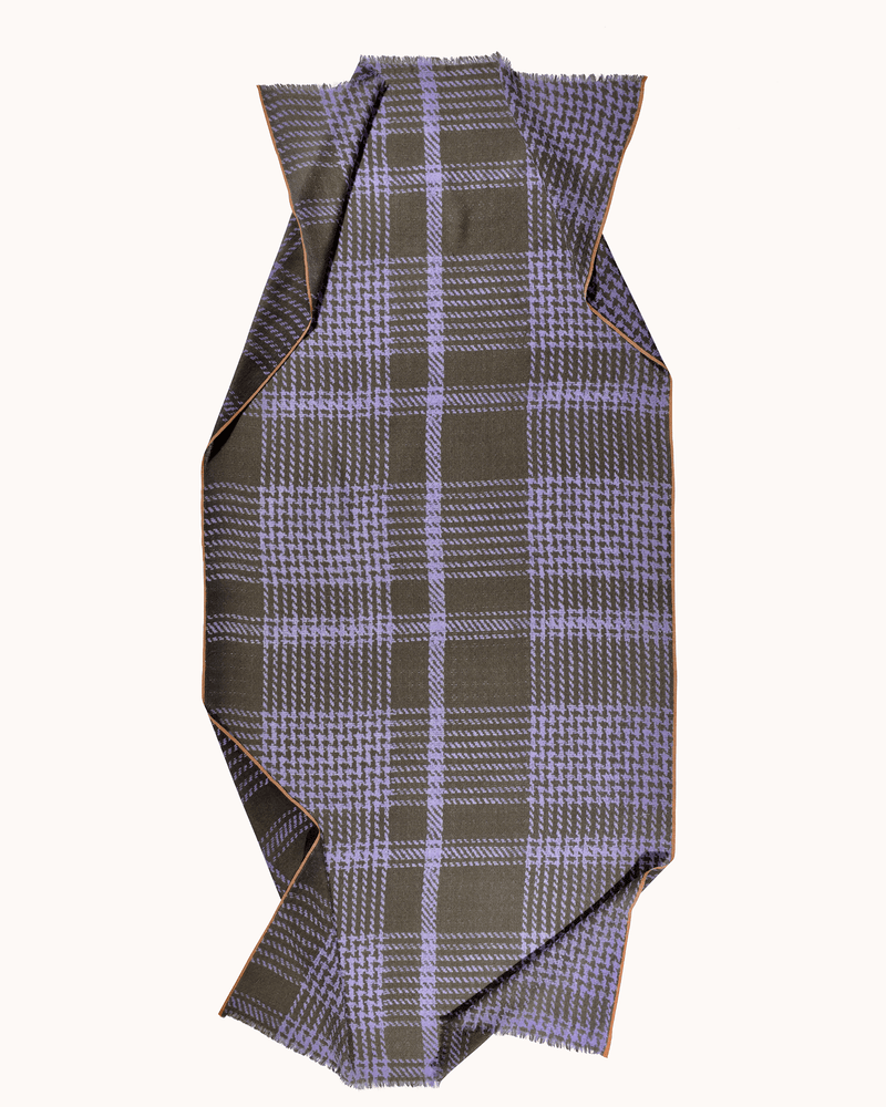 Épice Accessories Bark Tweed Check 1 Scarf in Bark