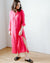 Felicite Apparel Clothing Boyfriend Maxi Dress in Magenta