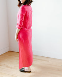 Felicite Apparel Clothing Boyfriend Maxi Dress in Magenta