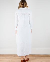 Felicite Apparel Clothing Boyfriend Maxi Dress in White