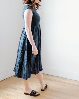 Felicite Apparel Clothing Easter Dress in Navy
