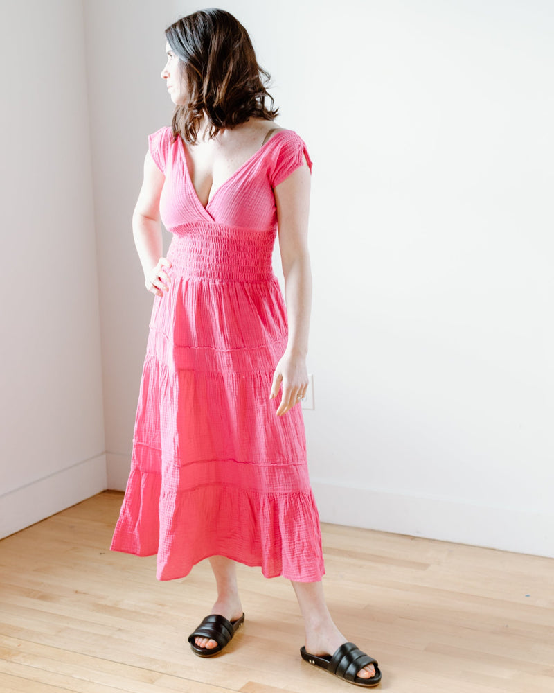 Felicite Apparel Clothing Smocked Dress in Cotton Candy