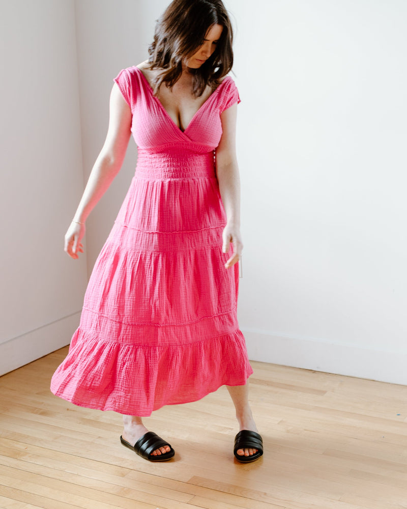 Felicite Apparel Clothing Smocked Dress in Cotton Candy