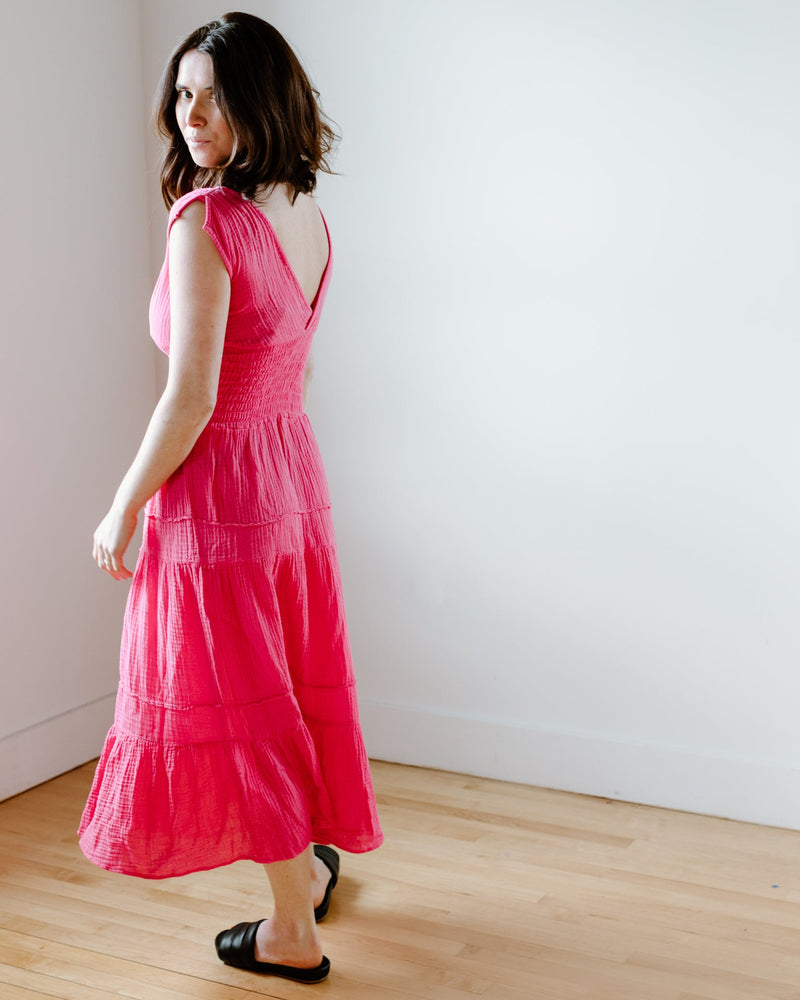 Felicite Apparel Clothing Smocked Dress in Cotton Candy