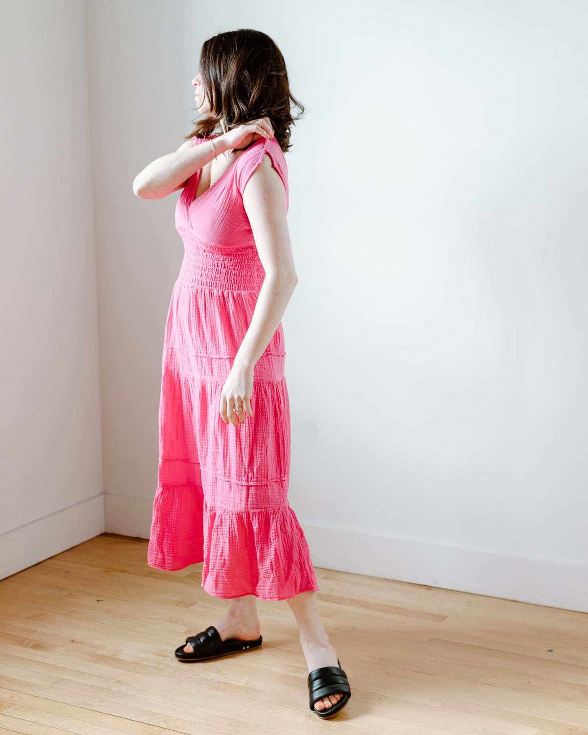 Felicite Apparel Clothing Smocked Dress in Cotton Candy