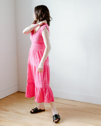 Felicite Apparel Clothing Smocked Dress in Cotton Candy