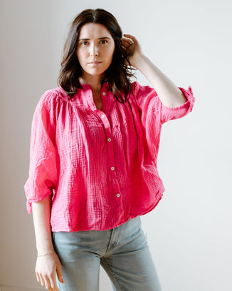Felicite Apparel Clothing Tie Top in Cotton Candy