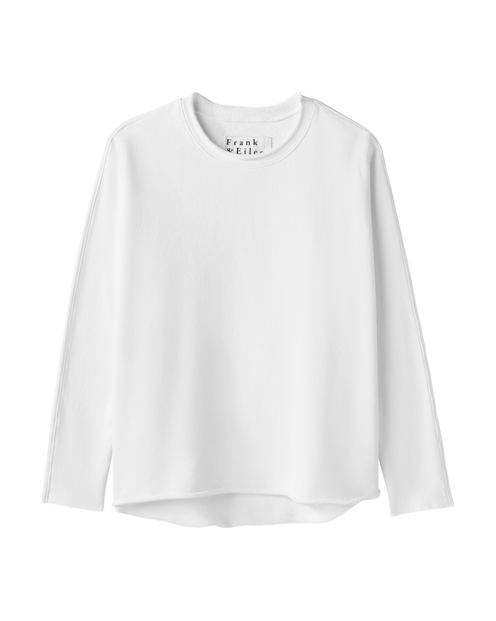 Frank & Eileen Anna Long Sleeve Fleece Capelet in White 