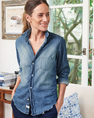 Frank & Eileen Clothing Barry Button Down in Distressed Vintage Wash