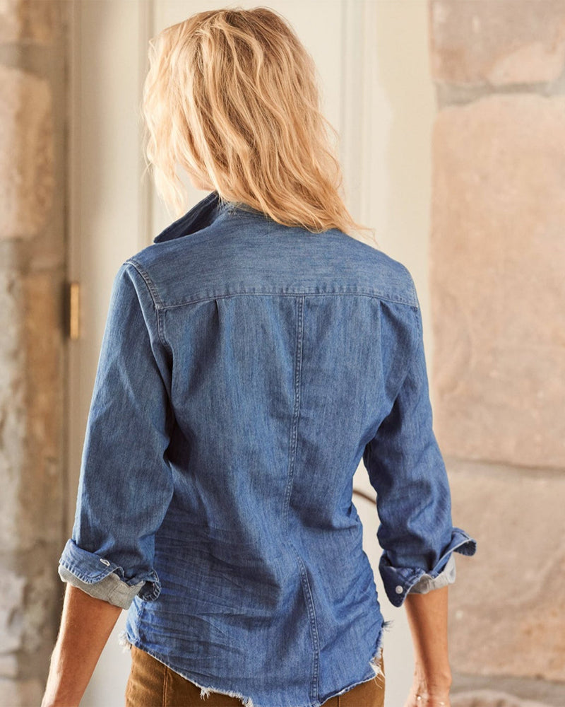 Frank & Eileen Clothing Barry Button Down in Vintage Stonewashed Indigo