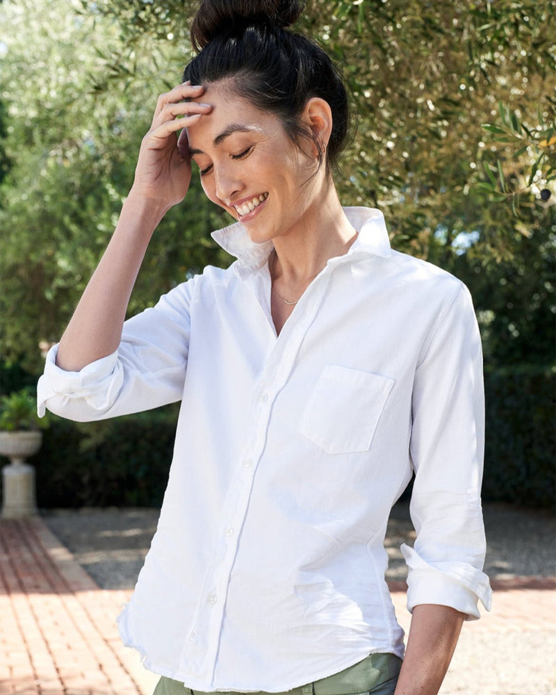 Frank & Eileen Clothing Barry Button Down in White Denim