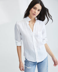 Frank & Eileen Clothing White Linen / XS Barry Button Down in White Linen