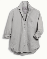 Frank & Eileen Clothing Eileen Button Up in Grey Tattered Denim