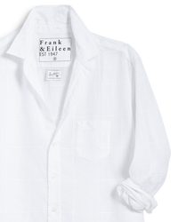 Frank & Eileen Clothing Eileen Button Up in White Textured Windowpane