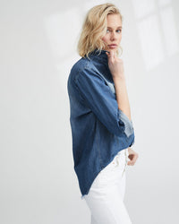 Frank & Eileen Tops Eileen Relaxed Button Down In Distressed Vintage Wash