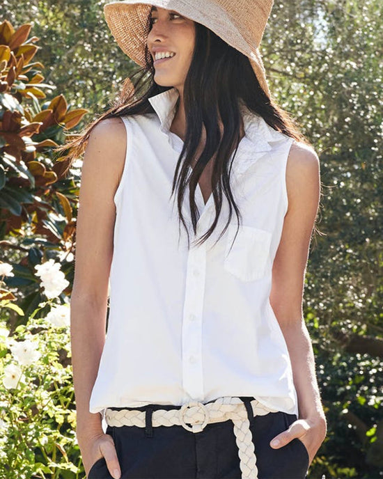 Frank & Eileen Fiona Button Up in White 